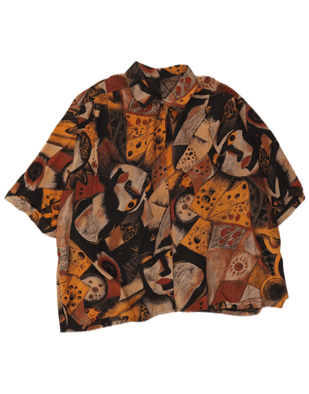 Vintage Γυναικείο πουκάμισο Abstract Pattern Μπλούζα UK 20 2XL Πολύχρωμο