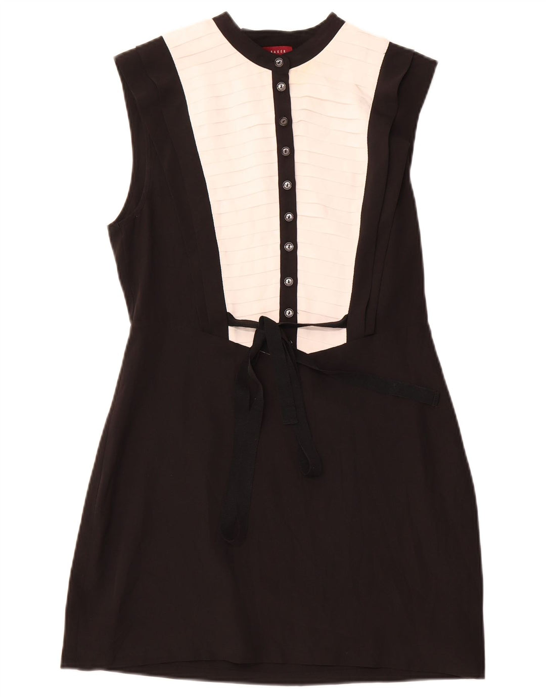 TED BAKER Γυναικείο αμάνικο φόρεμα σε γραμμή Α μεγέθους 2 Μικρό μαύρο χρώμα