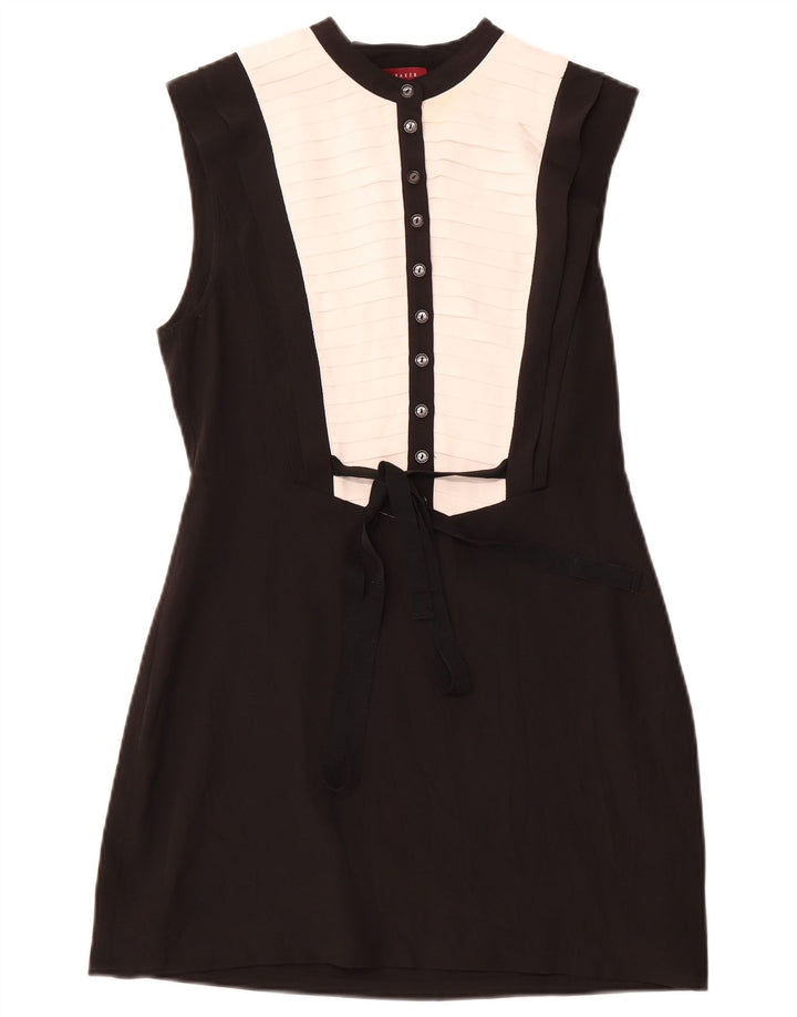 TED BAKER Γυναικείο αμάνικο φόρεμα σε γραμμή Α μεγέθους 2 Μικρό μαύρο χρώμα