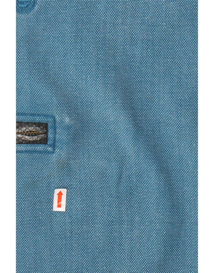 FAT FACE Ανδρικό Φούτερ με φερμουάρ, Μπλε βαμβακερό