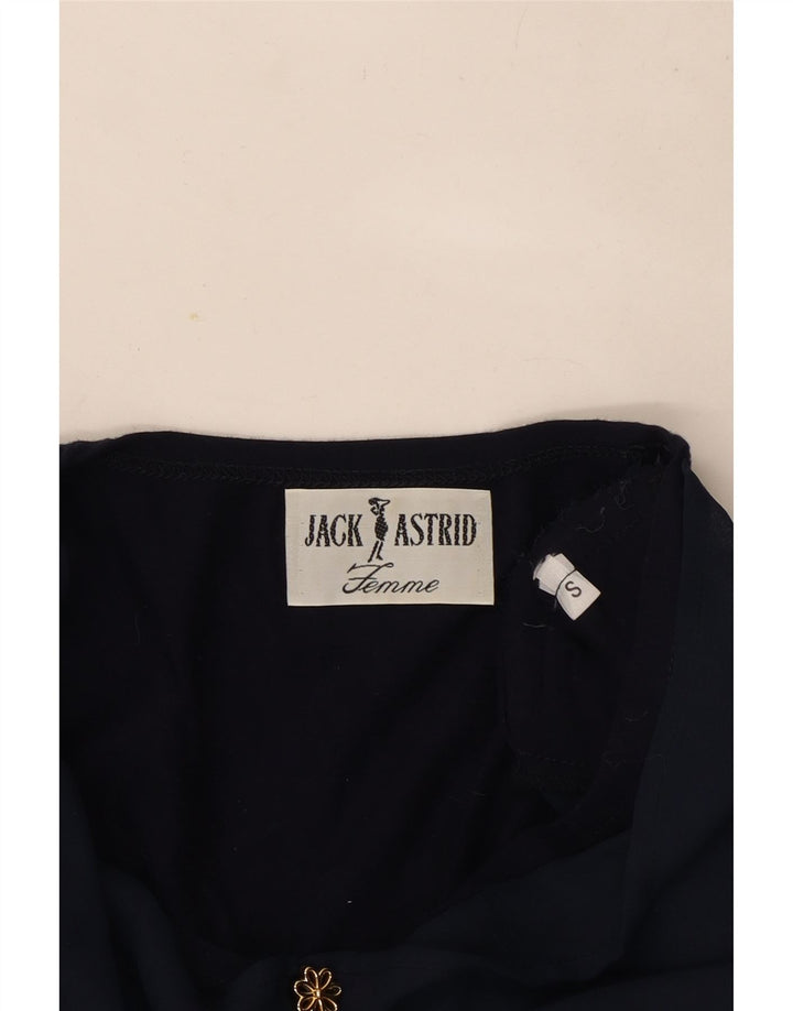 Vintage γυναικείο κορμάκι UK 8 Small Navy Blue Floral