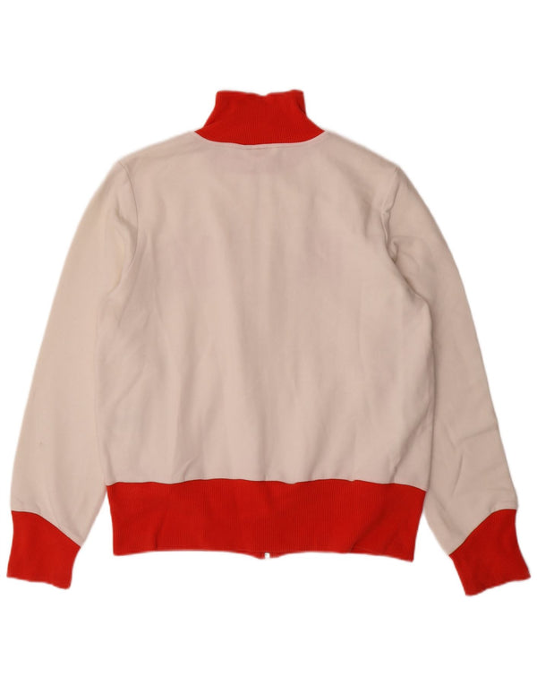 Γυναικεία αθλητική φόρμα PUMA γραφικά Top Jacket UK 16 Large White Colourblock