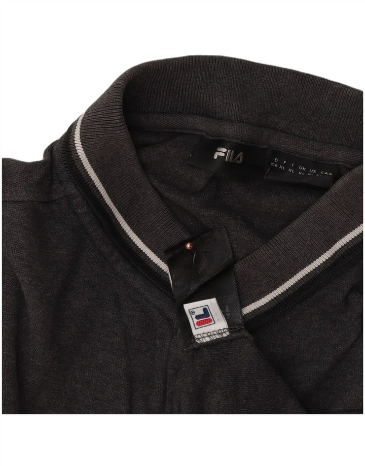 Ανδρικό πουκάμισο πόλο FILA XL Γκρι βαμβακερό