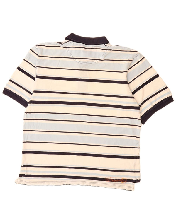 TIMBERLAND Mens Polo Shirt XL Multicoloured Striped Cotton