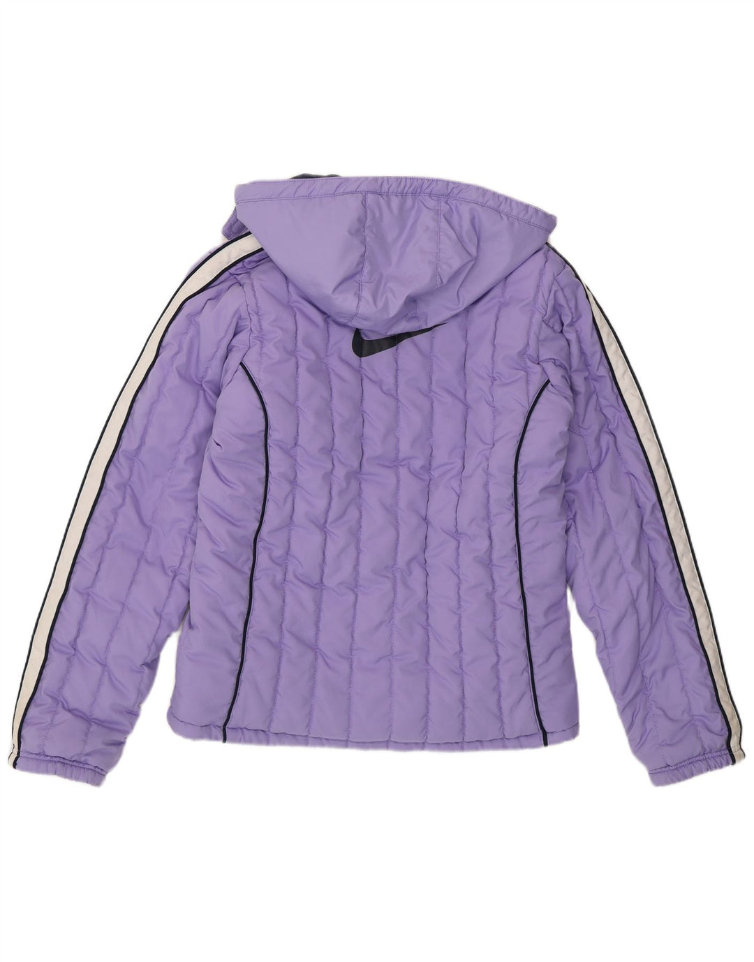 Nike Girls Hooded Jacket 13-14 Years XL Purple Colorblock Polyester
