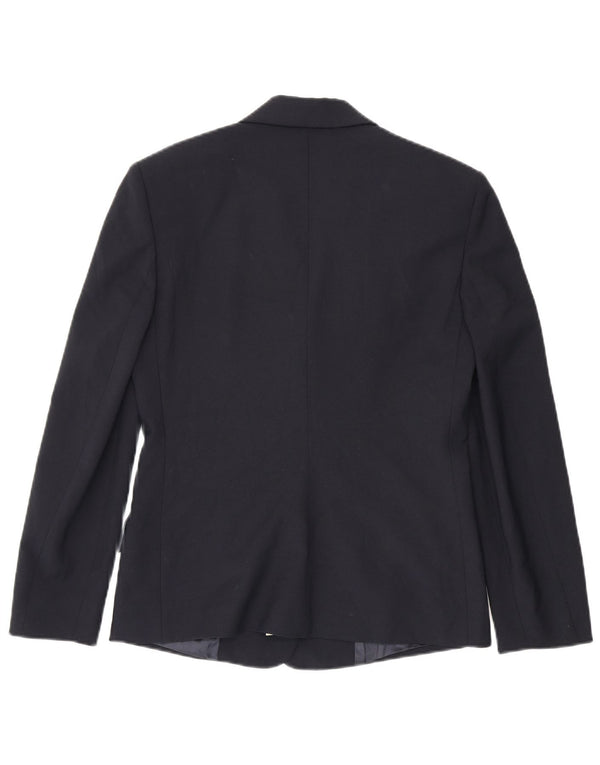 Benetton Γυναικείο μπουφάν 3 κουμπιών Blazer IT 44 Medium Navy Blue Polyester