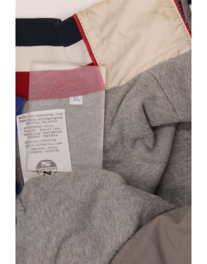 NORTH SAILS Ανδρικό γραφικό μπουφάν μπουφάν UK 42 XL Grey Colorblock Polyamide