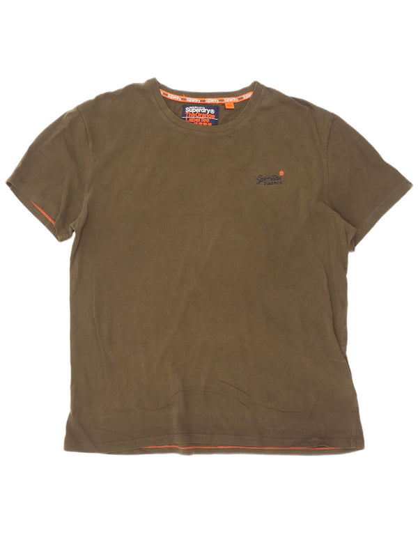 Ανδρικό T-Shirt Superdry Top XL Χακί βαμβακερό