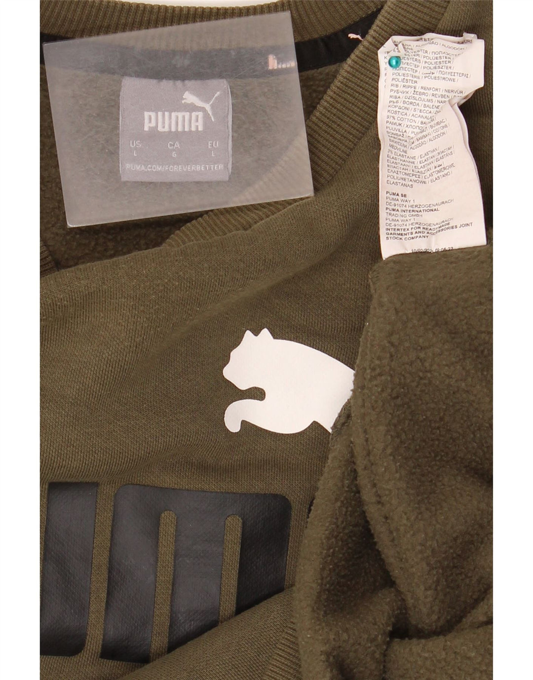 Ανδρικό γραφικό φούτερ PUMA Jumper Μεγάλο Χακί Βαμβακερό