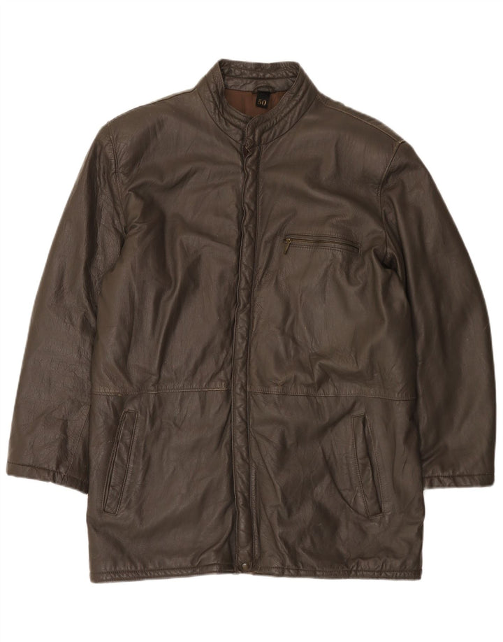 Vintage Ανδρικό Δερμάτινο Μπουφάν IT 50 Μεγάλο Καφέ