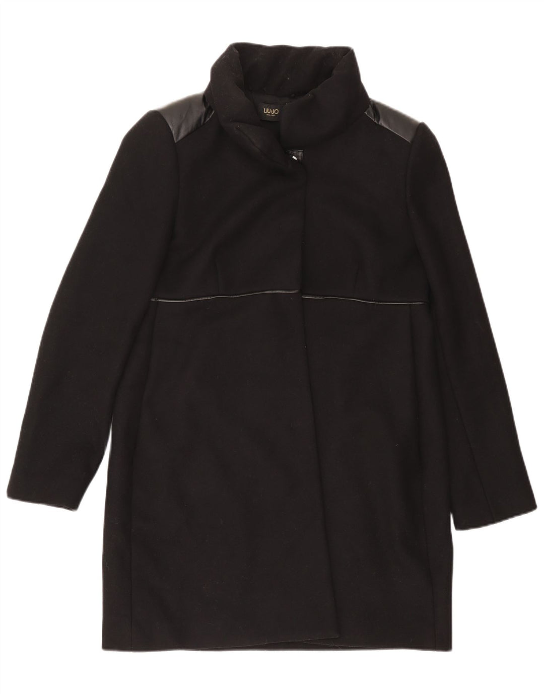 Liu Jo Γυναικείο Πανωφόρι IT 48 XL Μαύρο Μάλλινο