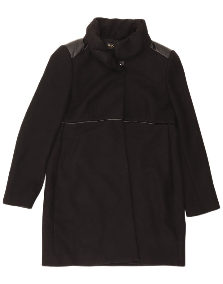 Liu Jo Γυναικείο Πανωφόρι IT 48 XL Μαύρο Μάλλινο