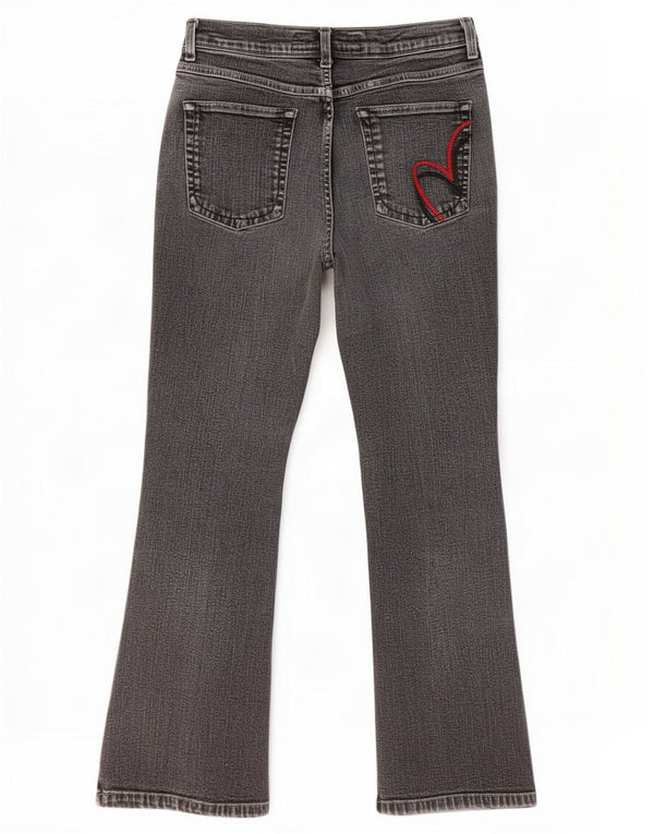 Marks & Spencer Womens Per Una Bootcut Jeans UK 14 Medium W30 L27 Grey