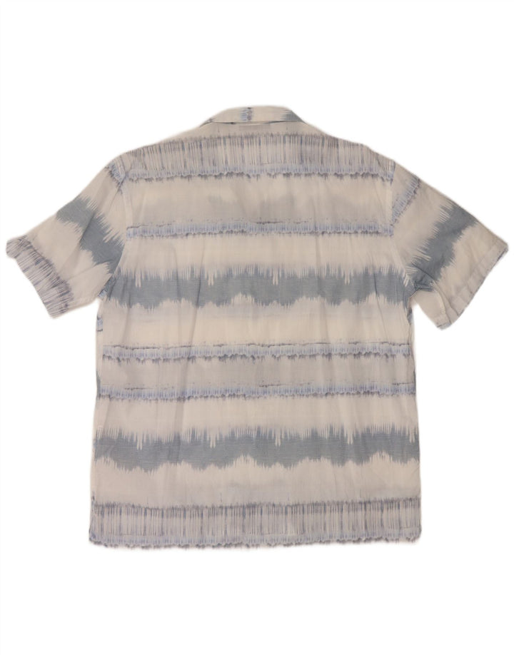 Ανδρικό κοντομάνικο πουκάμισο ZARA XL Βαμβακερό μπλε ριγέ