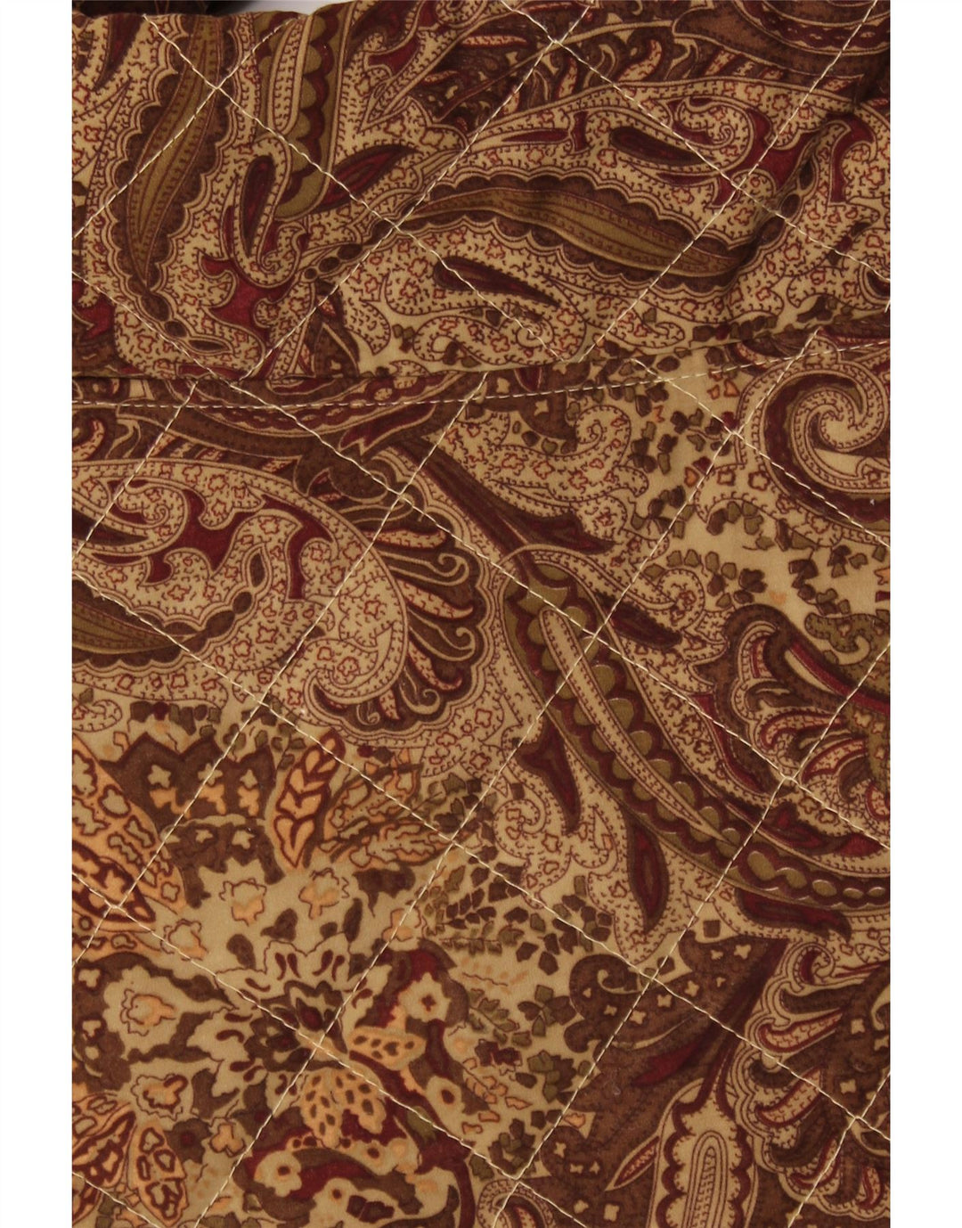 Γυναικείο καπιτονέ μπουφάν VINTAGE UK 16 Large Brown Paisley Viscose
