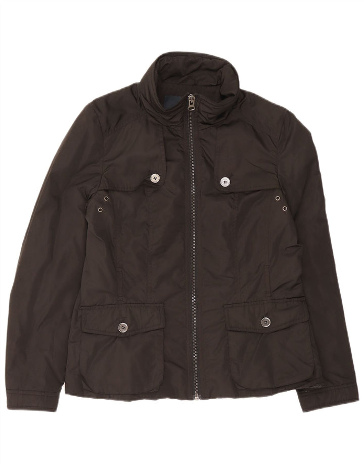 Zara Γυναικείο Utility Jacket UK 16 Large Black Polyester