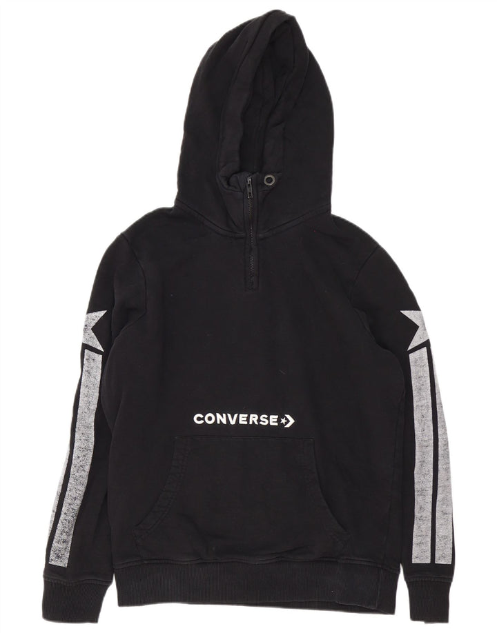 Converse Ανδρικό φερμουάρ με γραφικό κουκούλα, μεσαίο μαύρο χρώμα