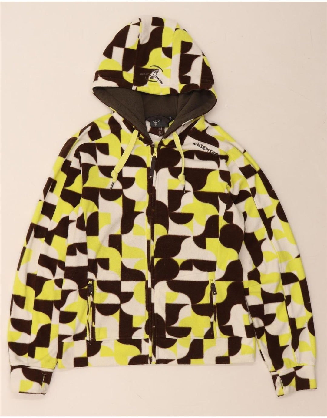 Γυναικείο μπουφάν CHIEMSEE με κουκούλα Fleece UK 18 XL πολύχρωμο γεωμετρικό