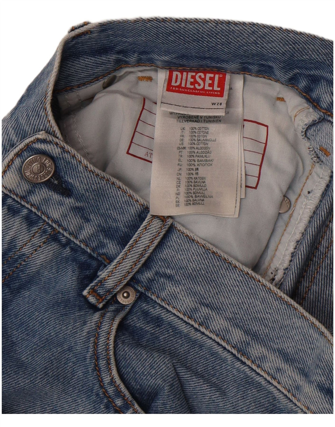 Diesel Ανδρικό Slim Jeans W28 L32 Μπλε βαμβακερό
