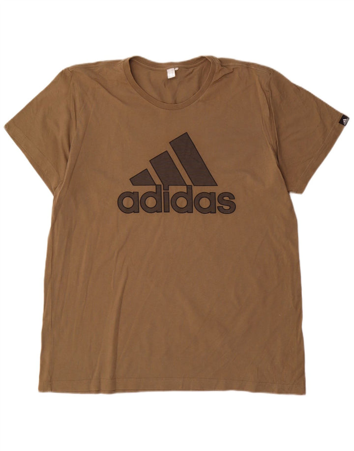 Ανδρικό γραφικό T-Shirt Adidas Top Larg Brown