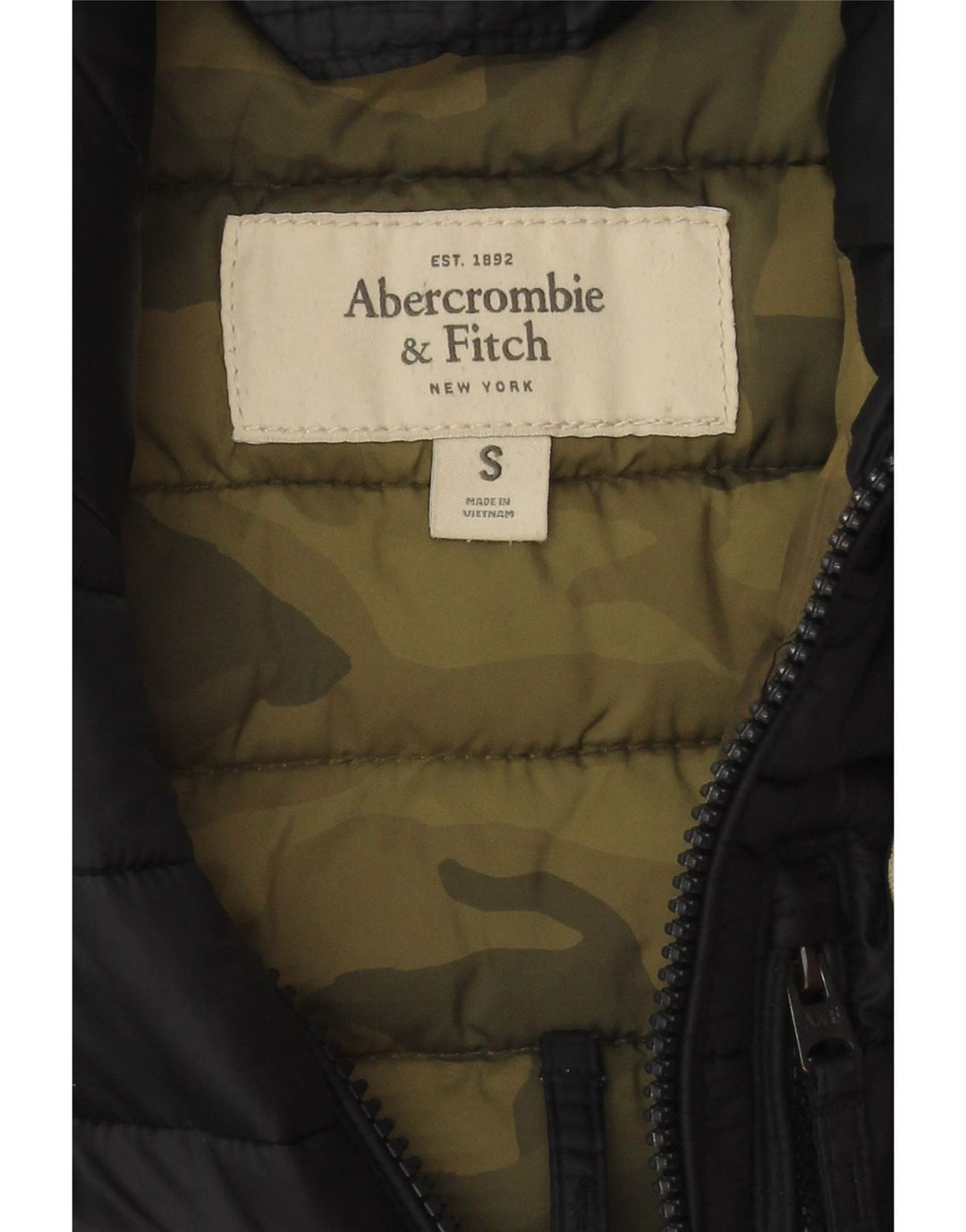 Abercrombie & Fitch Ανδρικά γεμισμένα Gilet UK 36 Small Navy Blue Polyester