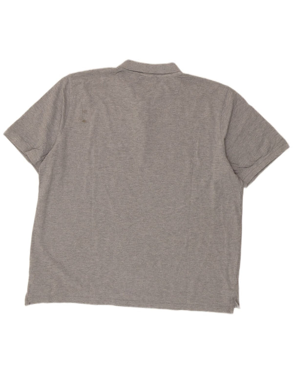 Pierre Cardin Mens Polo Shirt 4XL Grey Flecked Cotton