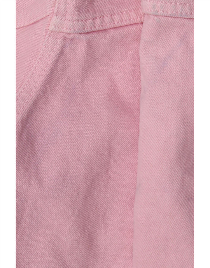 ZARA Γυναικείο Τζιν Μπουφάν UK 10 Small Pink Βαμβακερό