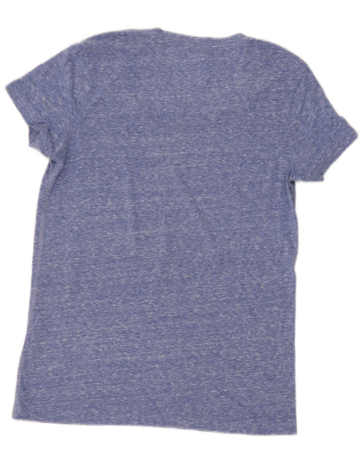 JACK WILLS Womens T-Shirt Top UK 10 Small Blue Flecked Polyester