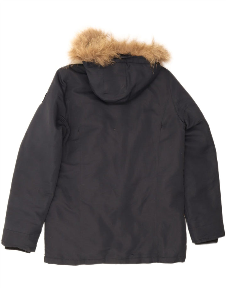 Refrigiwear Γυναικείο μπουφάν με κουκούλα UK 16 Large Navy Blue Polyester