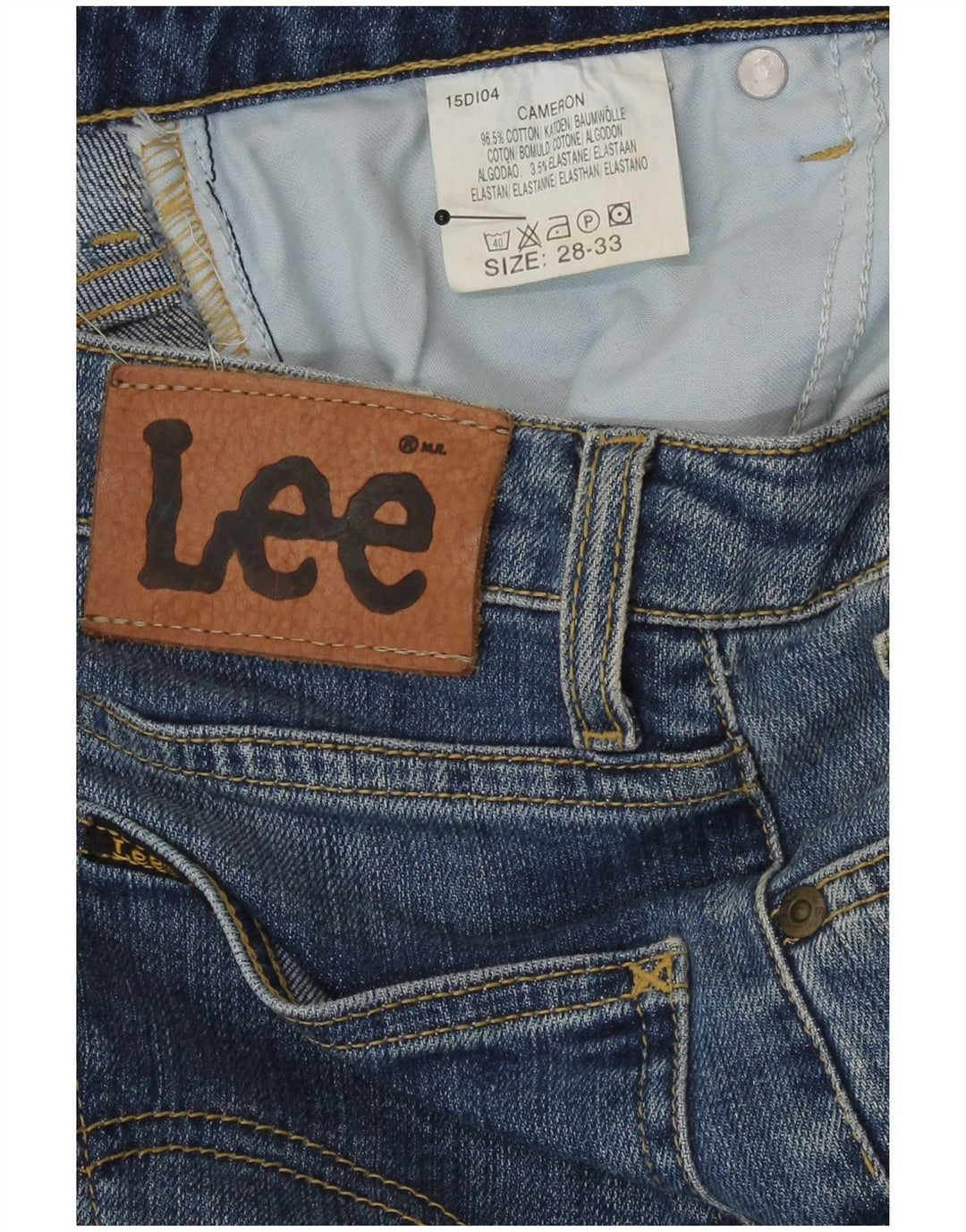 Lee Womens Cameron Bootcut Jeans W28 L33 Μπλε βαμβακερό