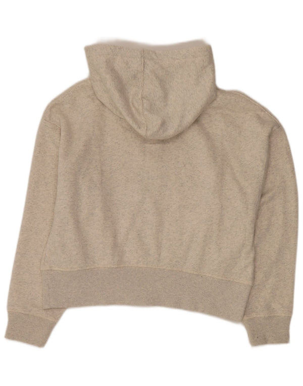 CALVIN KLEIN Γυναικείο πουλόβερ με κουκούλα με φερμουάρ UK 10 Small Off White Flecked