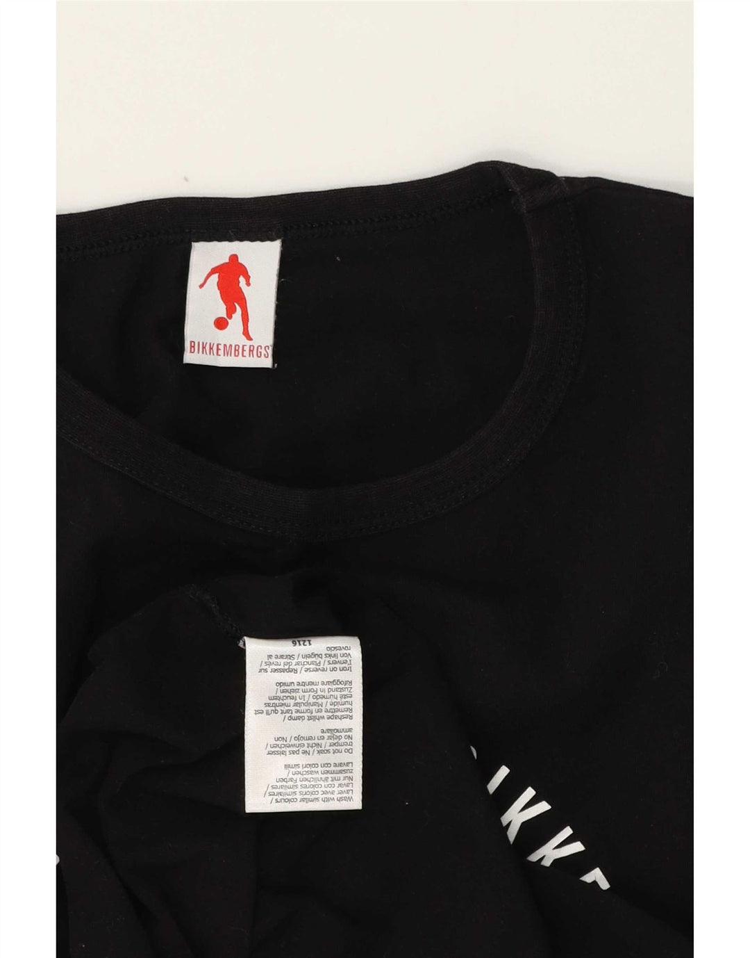 Ανδρικό γραφικό T-Shirt Bikkembergs Top Μικρό μαύρο βαμβακερό