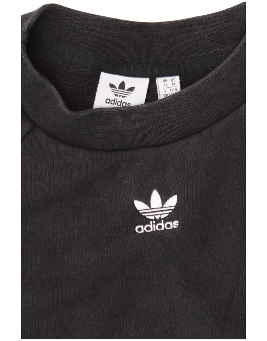 Γυναικείο φούτερ Adidas Jumper UK 14 Μεσαίο μαύρο βαμβακερό