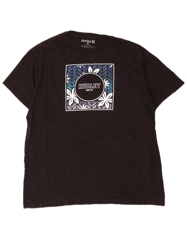 Ανδρικό γραφικό T-Shirt Hurley Top XL Μαύρο