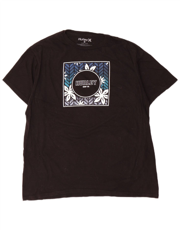 Ανδρικό γραφικό T-Shirt Hurley Top XL Μαύρο