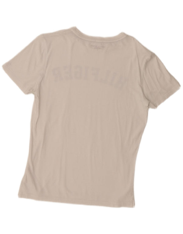 Γυναικείο γραφικό μπλουζάκι Tommy Hilfiger Top UK 10 μικρό λευκό βαμβακερό