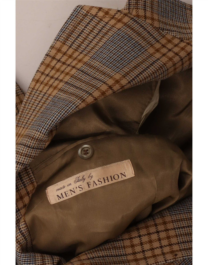 Vintage Ανδρικό σακάκι με 2 κουμπιά σακάκι UK 36 Small Brown Houndstooth