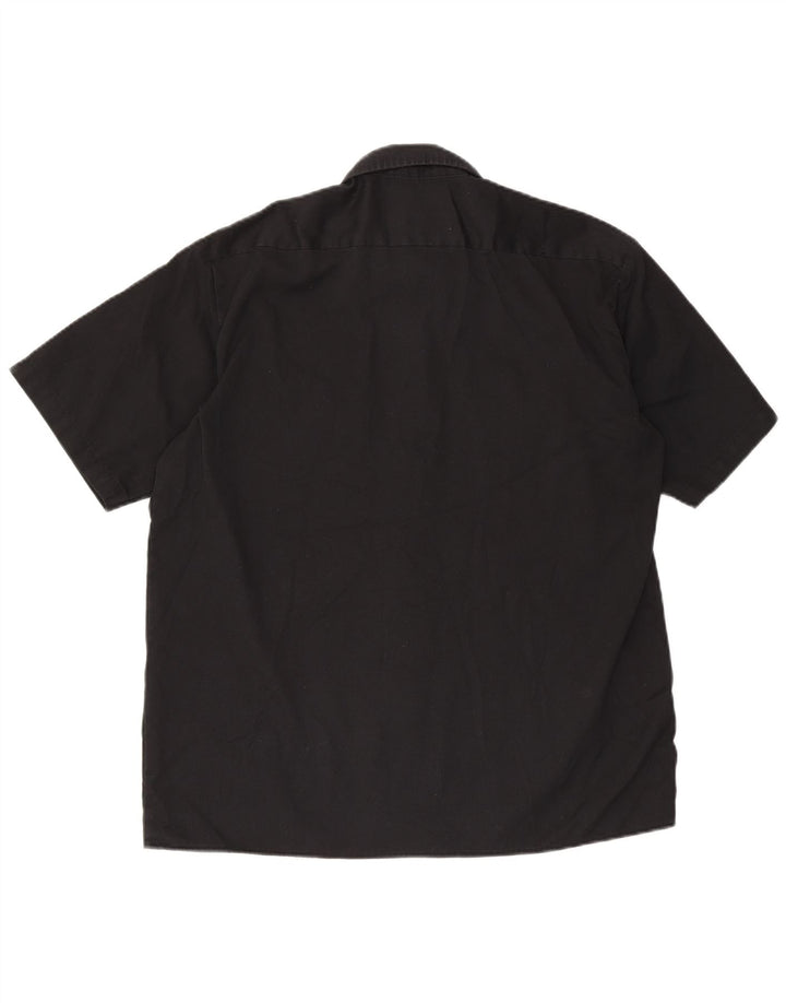 Ανδρικό γραφικό κοντομάνικο πουκάμισο Dickies μαύρο πολυεστέρα