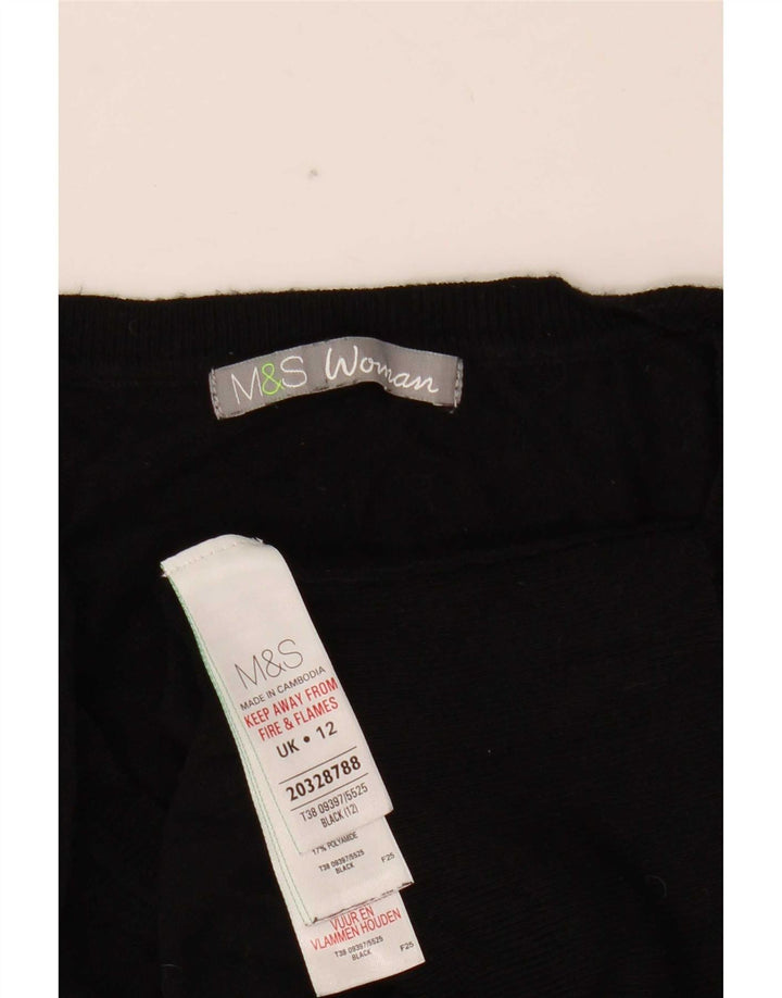 Marks & Spencer Γυναικείο πουλόβερ με λαιμόκοψη με V λαιμόκοψη UK 12 Μεσαίο μαύρο