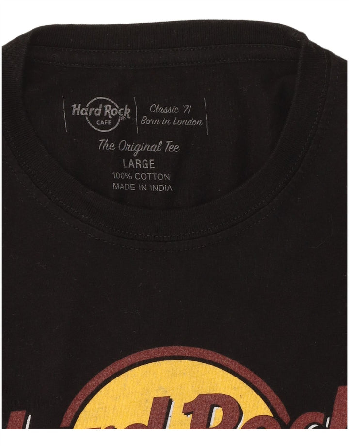 HARD ROCK CAFE Γυναικείο T-Shirt Vienna Graphic Top UK 14 μεγάλο μαύρο βαμβακερό