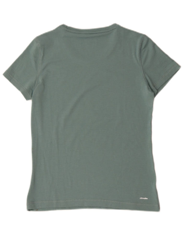 Adidas Γυναικείο T-Shirt Climalite Top UK 12/14 Μεσαίο πράσινο βαμβακερό