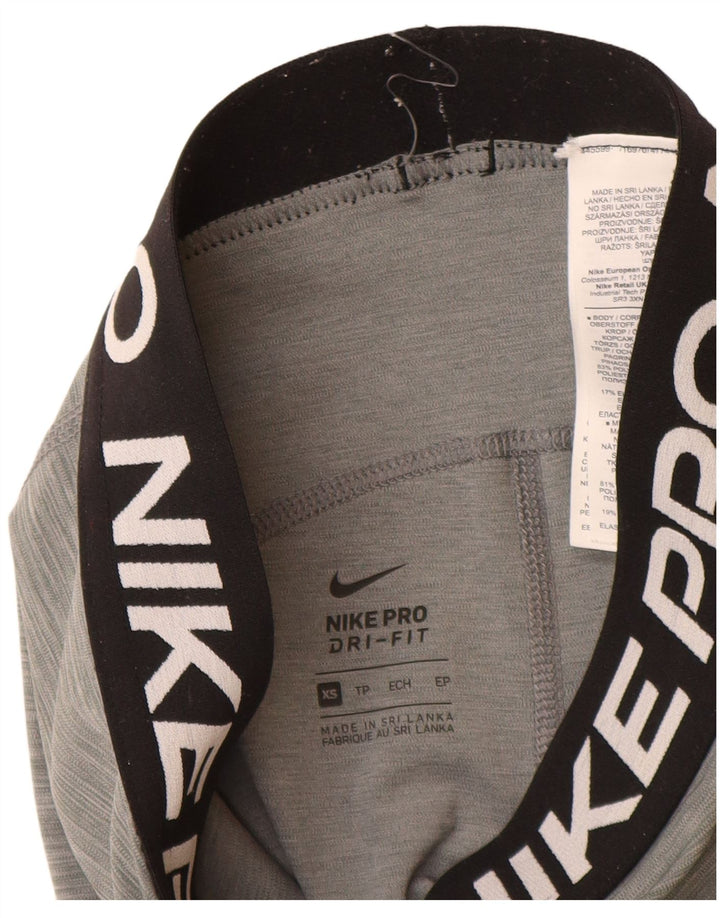 Γυναικείο κολάν Nike Dri Fit Graphic UK 6 XS Grey Polyester