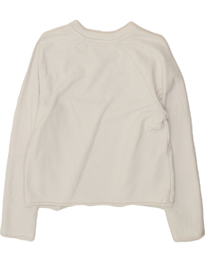 LEVI'S Womens Graphic Sweatshirt Jumper UK 10 Small White Vintage Levi's and Second-Hand Levi's from Messina Hembry 