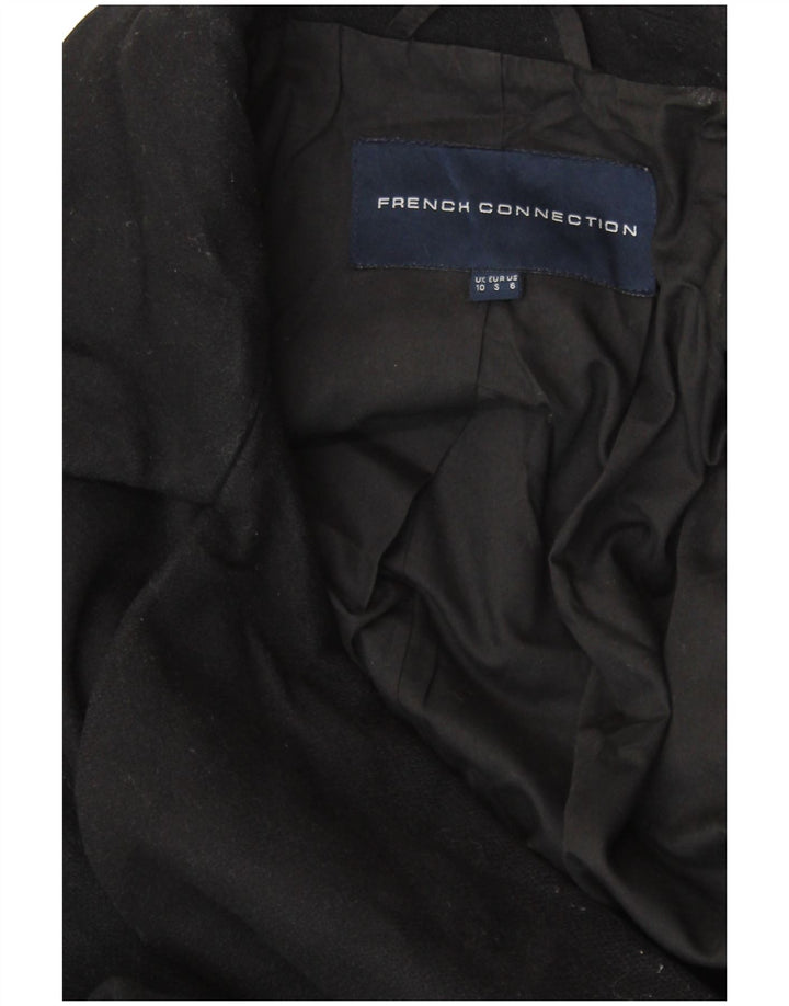 ΓΑΛΛΙΚΗ ΣΥΝΔΕΣΗ Γυναικείο Oversized Ανοιχτό Πανωφόρι UK 10 Small Black