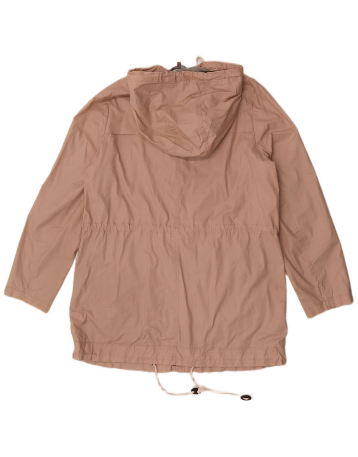 Marks & Spencer γυναικείο μπουφάν Parka με κουκούλα UK 14 μεγάλο ροζ βαμβακερό