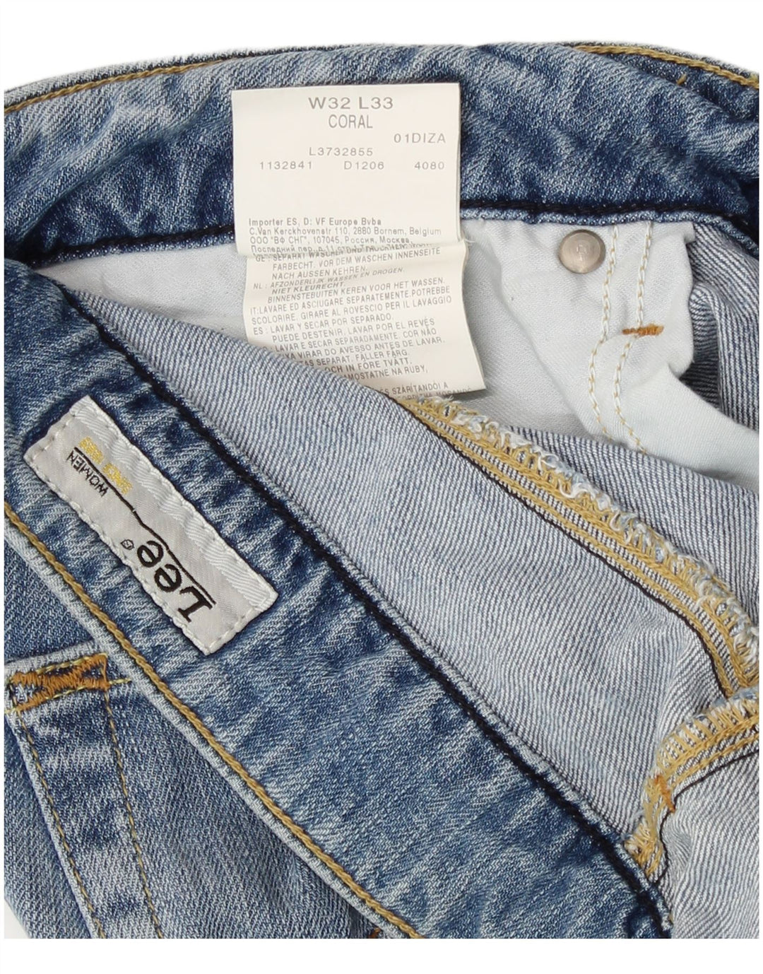 Lee Womens Coral Bootcut Jeans W32 L29 Μπλε βαμβακερό