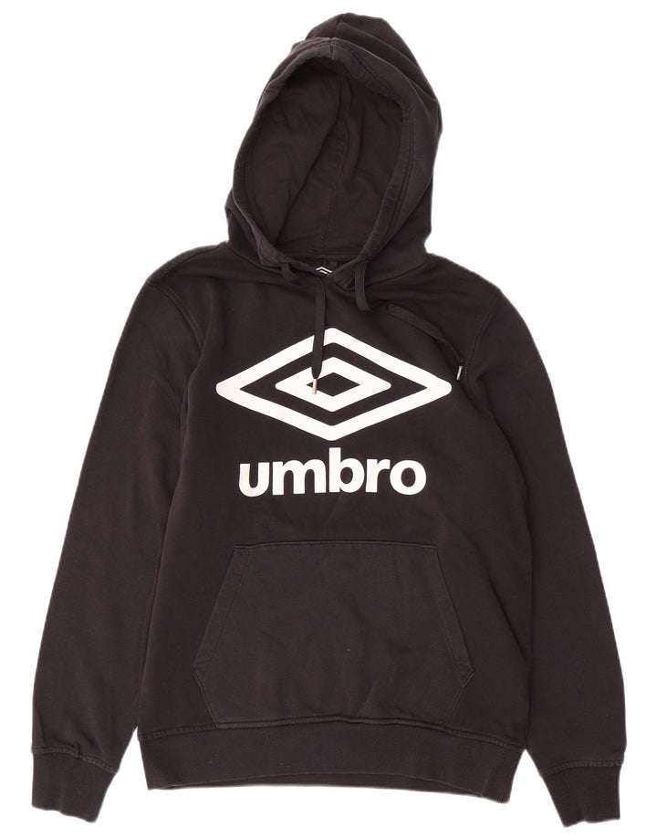 Ανδρικό γραφικό κουκούλα UMBRO, μεσαίο μαύρο βαμβακερό