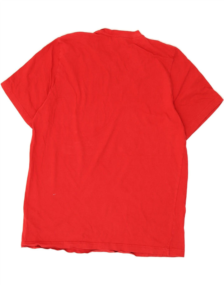 ADIDAS Mens T-Shirt Top XL Red Cotton Vintage Adidas and Second-Hand Adidas from Messina Hembry 