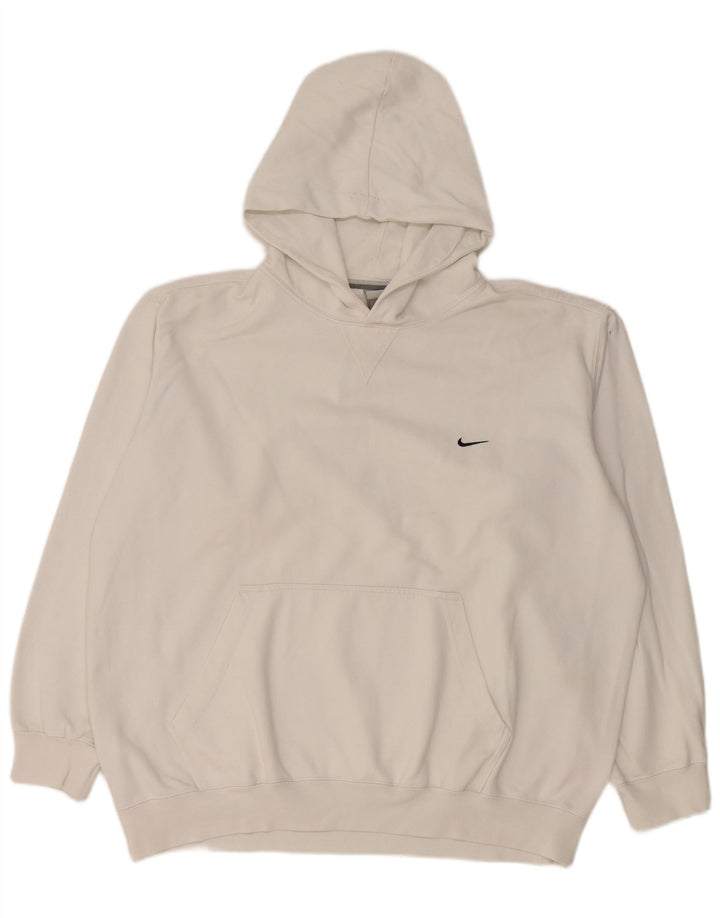 Ανδρικό φούτερ με κουκούλα NIKE UK 45/47 XL Λευκό βαμβακερό
