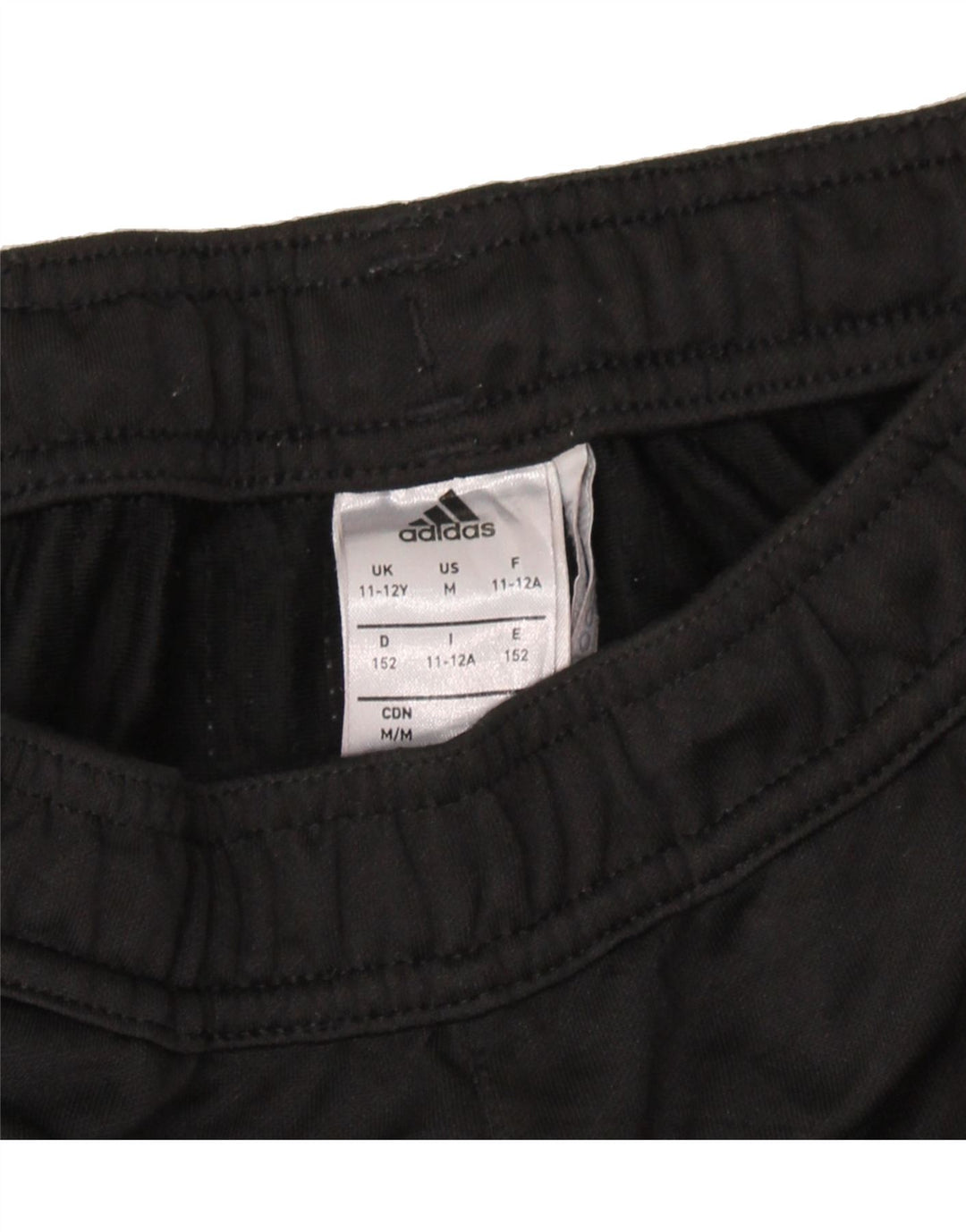ADIDAS Boys Tracksuit Trousers 11-12 Years  Black Polyester Vintage Adidas and Second-Hand Adidas from Messina Hembry 